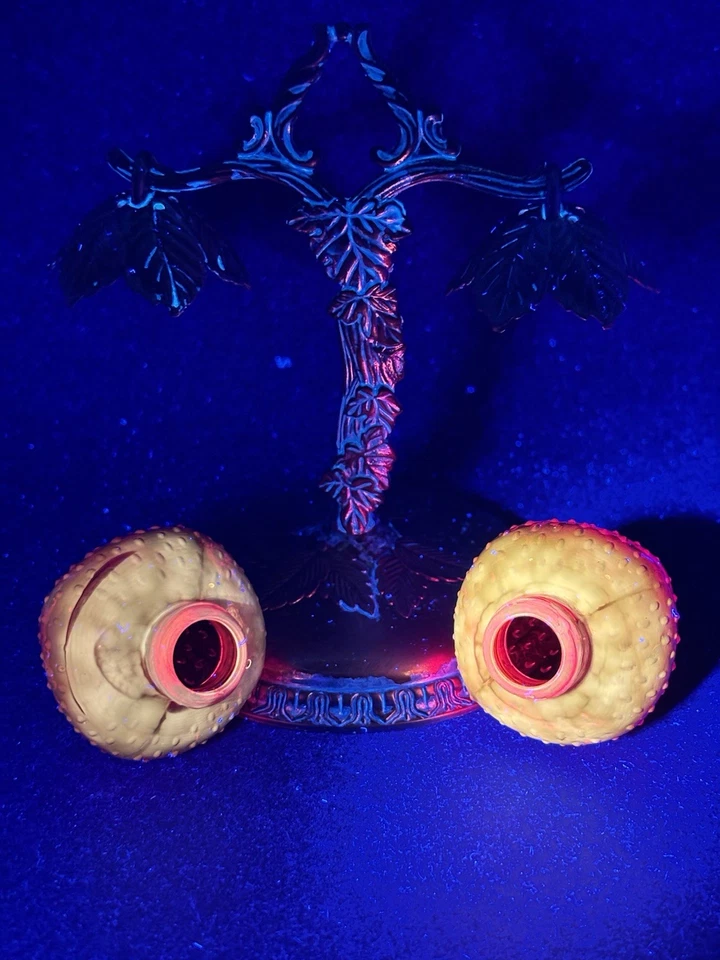 Vintage Silver And Red Glass Hanging Strawberry Salt & Pepper Shakers from Japan - Image 3 of 4