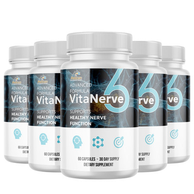 Vita Nerve 6- Brain Support- 5 Bottles- 300 Capsules