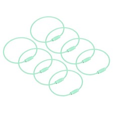 Cable Key Rings 160mm Wire Keychain Twist Loops Light Green 8Pcs