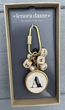 Handmade Monogram A Bag Charm by Lenora Dame - NEW IN BOX
