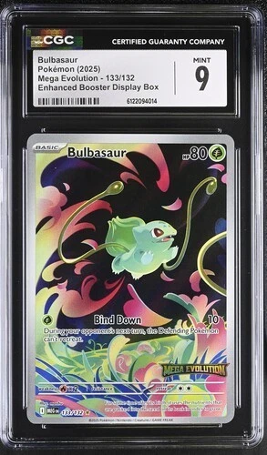 Bulbasaur *CGC 9* Illustration Rare *Mega Evolution Stamp* #133 * Pokemon