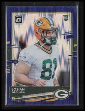 2020 Panini Donruss Optic Josiah Deguara Purple Shock Prizm #142 RC Packers