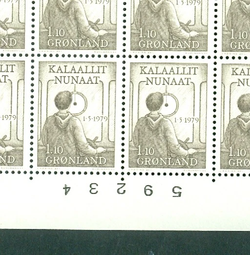 Groenlandia. 1979. Hoja. MNH. Regla de inicio. Sc# 110. Hoja: G 038. Ver Estado Foto 2 de 3