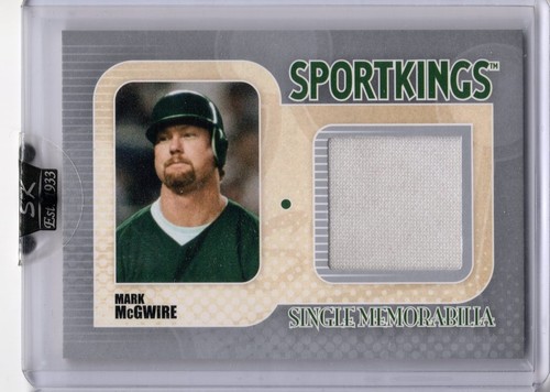 2010 Sportkings Series D Silver SM-15 Mark McGwire Game-Used Jersey Sealed