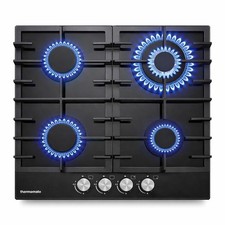 ThermoMate 4 Burner Gas Hob Glass Ceramic Built-in Cooktop NG/LPG ConvertibleUK 