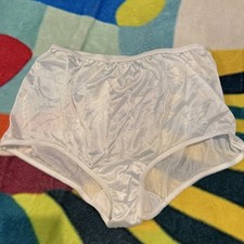 100 nylon white granny panty unworn made in usa sz 7