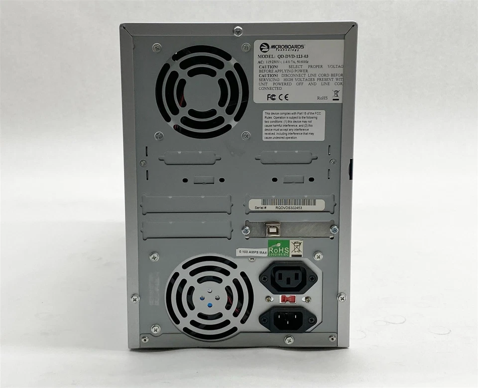 Microboards QD-DVD-123-03 3-Bay CD/DVD Disk Copier Burner Duplicator 24x USB - Image 3 of 4