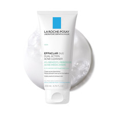 La Roche-Posay Effaclar Dual Acne Face Wash, 4 Benzoyl Peroxide, 6.76 Fl Oz