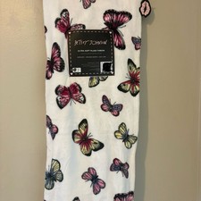 Betsey Johnson Butterfly Ultra Soft Plush Throw Blanket New