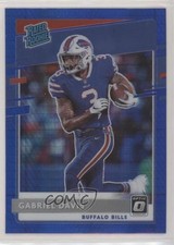 2020 Panini Donruss Optic Rated Rookies Blue Hyper Prizm Gabriel Davis #187 06or