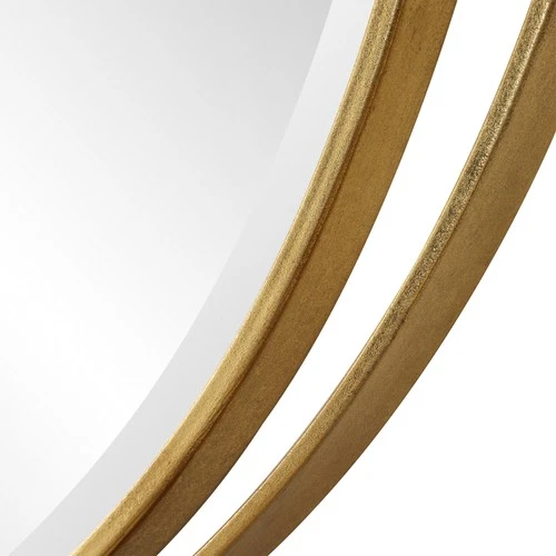 Uttermost 09991 Rhodes 36" Diameter Oval Framed Bathroom Mirror - Gold - Picture 2 of 6
