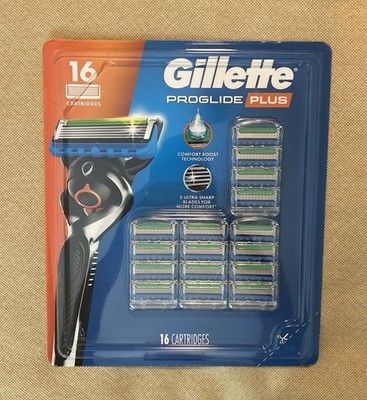 Gillette ProGlide Plus Razor Cartridge Refills 16 Count w/ 5 Ultra Sharp Blades