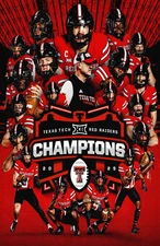 Texas Tech Red Raiders 2025 BIG12 Champions Poster 11 x 17" Texas Tech Champions