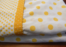 Full Sheet Set Yellow Polka Dot Flat And Fitted