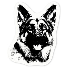 'German Shepherd dog' Clear Sticker Decals DC039821 