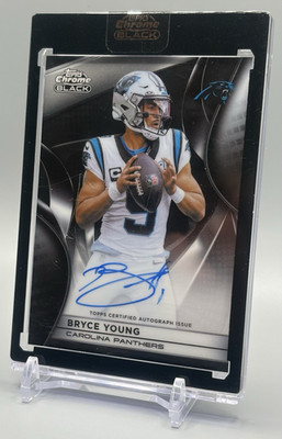 Topps Chrome Black 2025 Bryce Young Auto AU-BY Carolina Panthers Insert