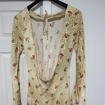 bhldn dani long-sleeve open-back fit & flare maxi dress BHLDN Dani Long-Sleeve Open-Back Fit & Flare Maxi Medium Dress,  Anthropologie