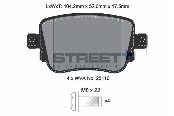BremsbeläGe Seat Leon (5F1) 2.0 TDI Bj. 10/12–08/20 Kw 110 PS 150 - Pagid Racing-image