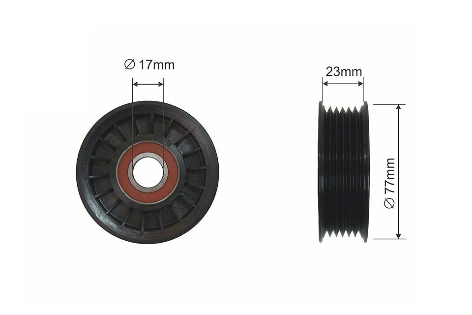 Tensioner, V-Ribbed Belt suitable for Cadillac Escalade III 07-13, Hummer H2