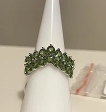 Bomb Party Ring Sunshine All Around RBP7878 August Birthday Sz 8 LC Peridot