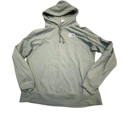 The North Face Mens XL Sage Green Box Logo Pullover Hoodie Kangaroo Pocket