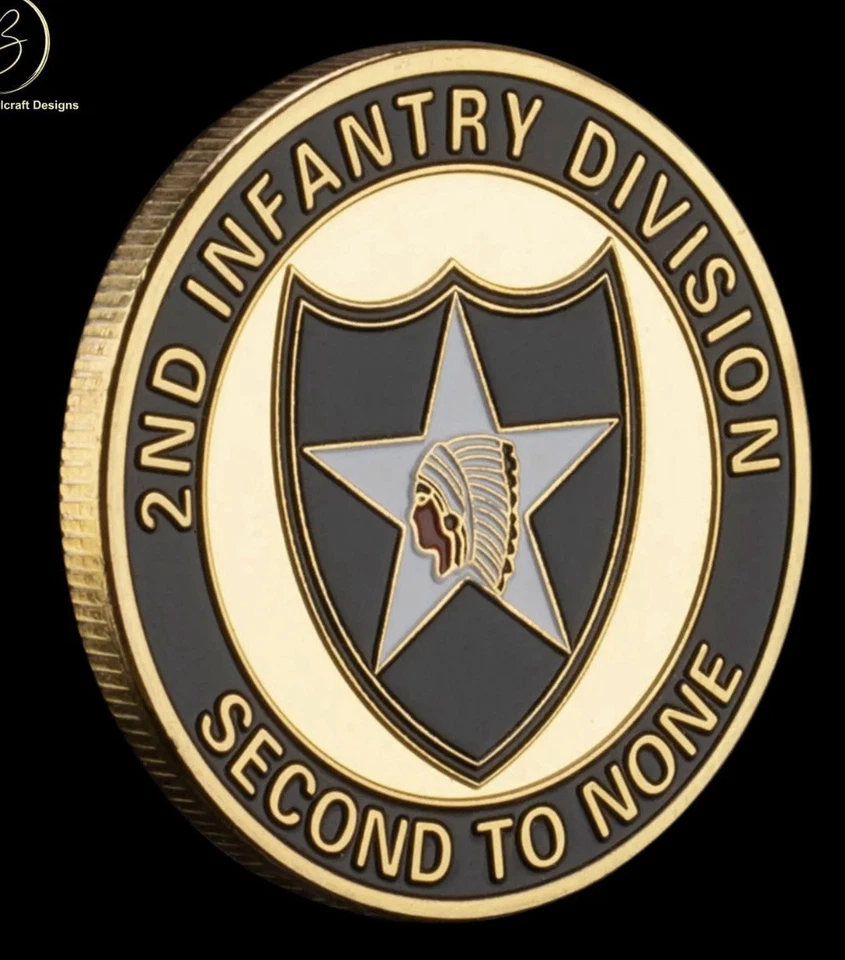 US Army Second 2nd Infantry Division Challenge Coin Second To None - Image 2 of 4
