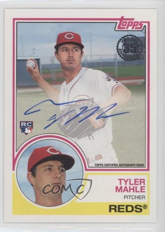 Tyler Mahle #TM Baseball Cards 2018 Topps Update 1983 Baseball Autographs trading card — raw and PSA graded price guide