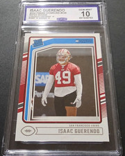 2024 Panini Donruss Isaac Guerendo Rated Rookie #336 49ers CCG 10 Football Card