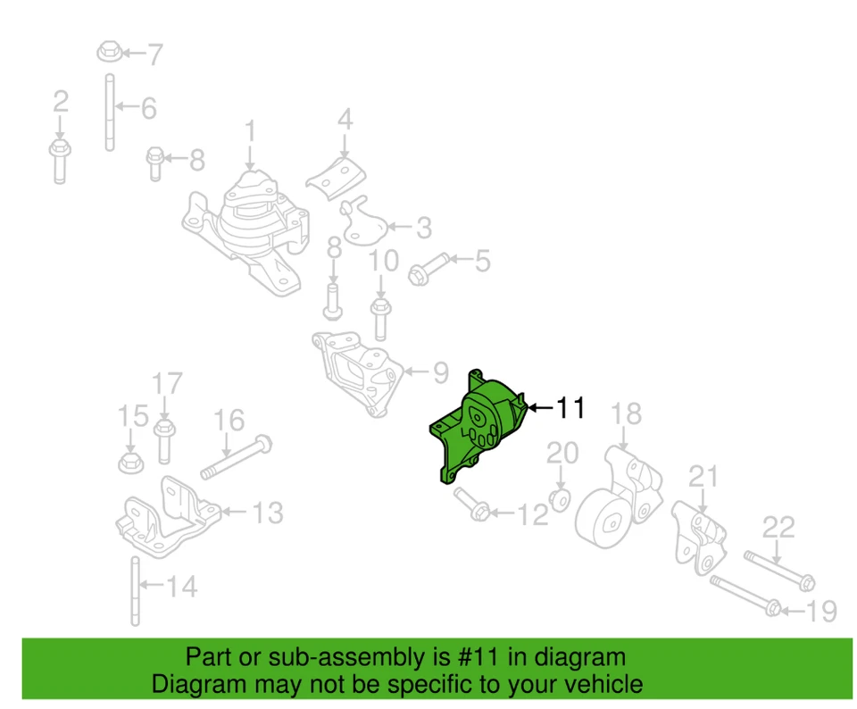 Suporte de transmissão traseira superior Ford OEM DG1Z-6038-F 2008 2019 Taurus Flex MKT MKS - Imagem 4 de 4