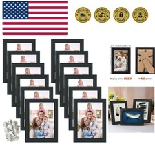 4x6 Picture Frame Black 4 x 6 Photo Frames Bulk for Wall or Tabletop, Set of 12