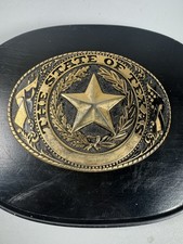Vintage Texas Lone Star Belt Buckle State of Texas Western Heavy Cast