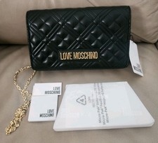 LOVE MOSCHINO BLACK QUILTED CROSSBODY PURSE CLUTCH BAG NEW  NEW with TAG