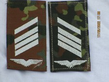 Distintivi Rango Bundeswehr: Stabsgefreiter, Luftwaffe, Bianco/Mimetico, Con
