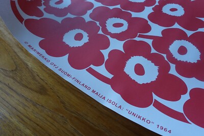 marimekko - marimekko unikko ポスター　70th Unikko 60th Anniversary ポスター 70×100㎝ | Maija Isola