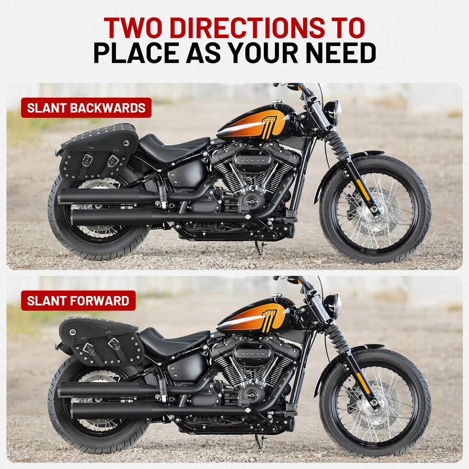 Motorcycle Saddlebags Saddle Bags For Harley Heritage Softail Classic Road King - Image 4 of 4