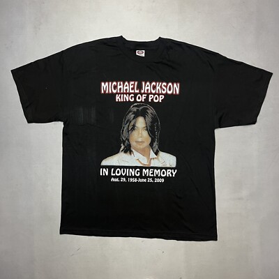 ミュージシャン MichaelJackson In Loving Memory 2009 Tee Vintage Michael Jackson In Loving Memory Shirt XL 2009 | eBay