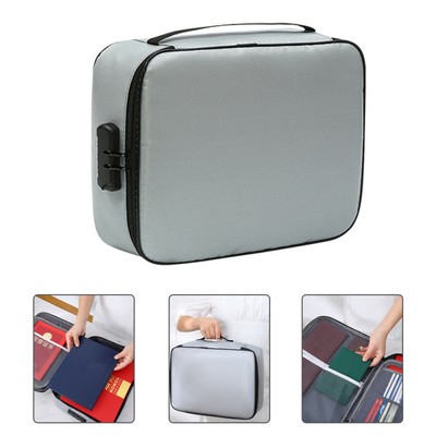  ID-Paket Reisen Feuerfester Dokumentenkoffer Dokumenttasche Mit Schloss