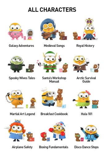 POP MART Minions Bedtime Stories Bob and Tim Series Figures 1 case of 12 boxes - Picture 3 of 4