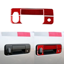 For Toyota Tundra 2007-13 Carbon Fiber Rear Tailgate Outer Handle Stickers Trim