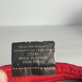 Nintendo Controller Hat Cap Snap Back Mens Gray Red Flat Bill Video Games NES