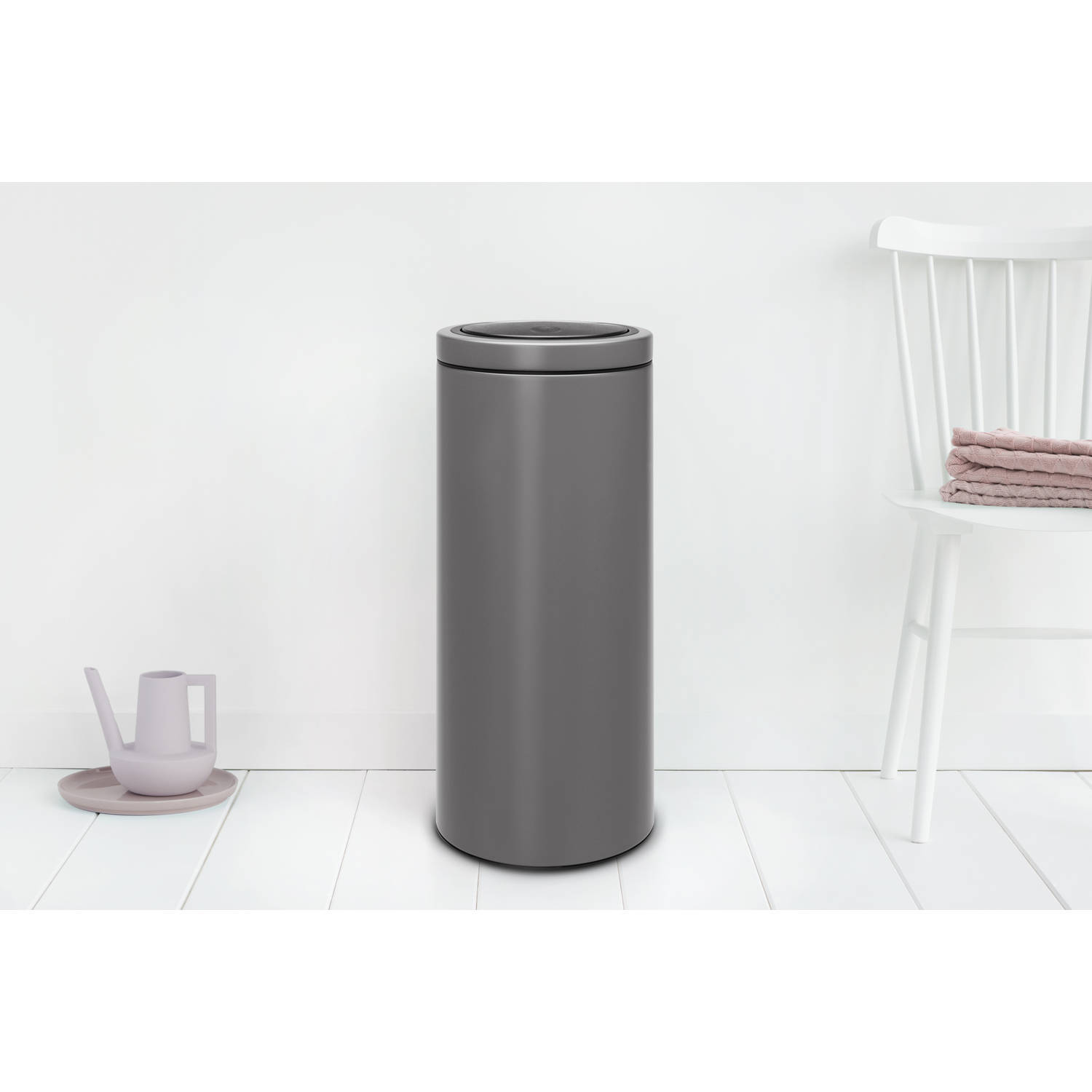 Brabantia Touch Bin Flat Top Abfalleimer 30 Liter mit Inneneimer aus