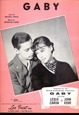 GABY Sheet Music "Gaby" Leslie Caron John Kerr