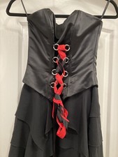 Jessica McClintock Black Cocktail Party Prom Ball hot strapless Dress Sz 6