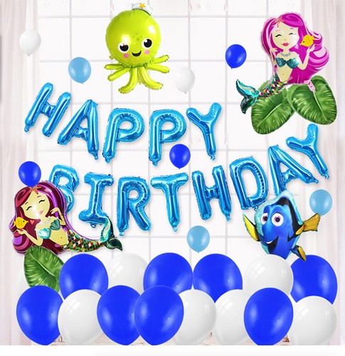 Happy Birthday Decorations Set Theme Party Supplies Banner Balloons for All Ages - Picture 8 of 30