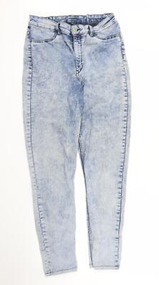 Mom Jeans Damen blau Baumwollmischung Größe M W28 L28