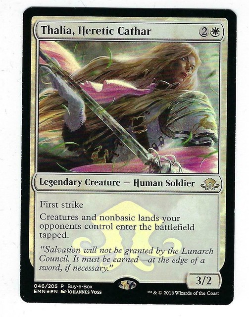 Thalia Heretic Cathar Foil NM MTG Buy A Box Promo Eldritch Moon FREE