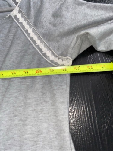 Soft Surroundings Long Nightgown Fleece Gray Medium - Picture 11 of 16