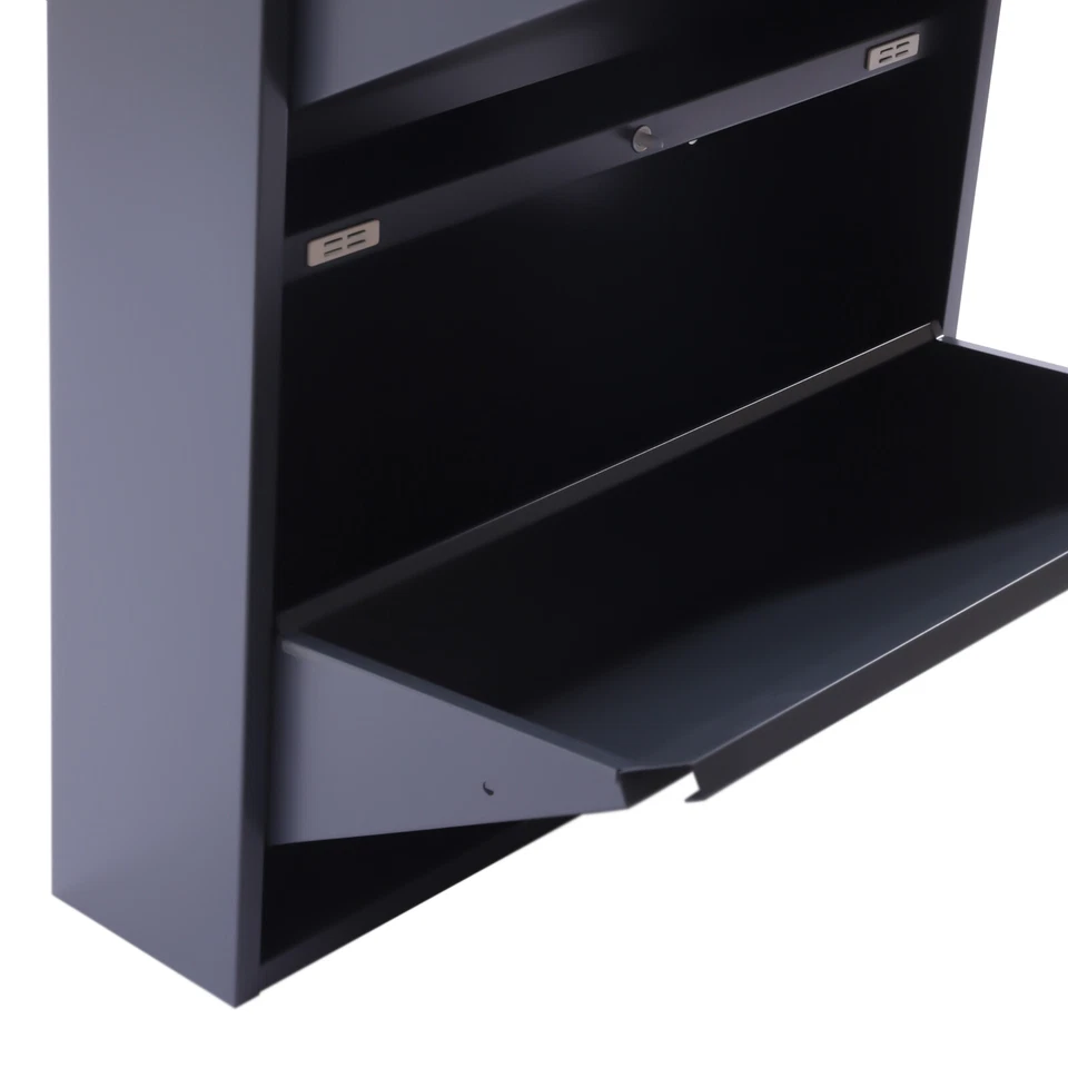 3 Drawer Shoe Storage Metal Cabinet - Wall Mounted Modern Shoe Rack-No-Assembly! - Image 4 of 4