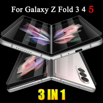 Hydrogelfilm für Samsung Z Fold5 Fold4 Fold3 Front Rückfolie Displayschutzfolien