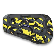 For CARDO Freecom 4X 2X Intercom Protective Wrap Sticker x2 Yellow Vibrant